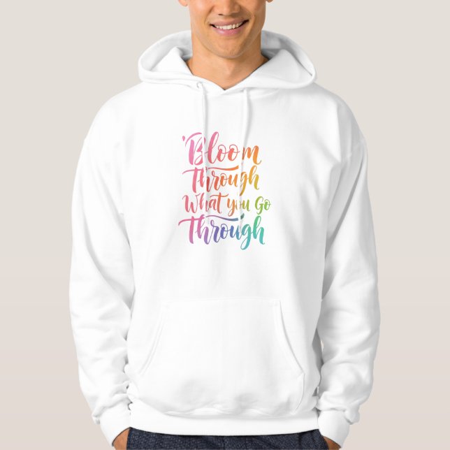 Ihre Reise zum Blühen: Wachstum und Überwindung fö Hoodie (Vorderseite)