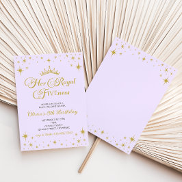 Ihre Royal Fivity Gold Prinzessin 5. Geburtstag In Einladung