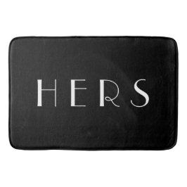 Ihre Schwarze Monogramm-Minimalweißtypografie Badematte