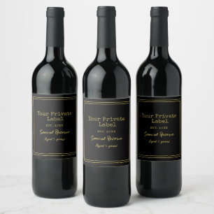 Ihre Sonderreserve für das Private Label Black and Weinetikett
