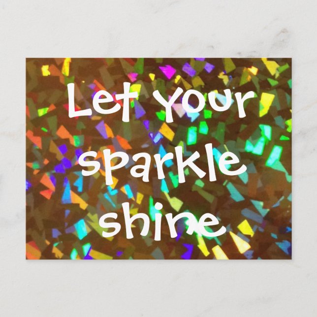 Ihre Sparkle-Shine-Postkarte gelassen Postkarte (Vorderseite)