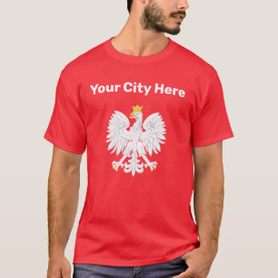 Ihre Stadt hier Custom Polish Adlerhemd T-Shirt