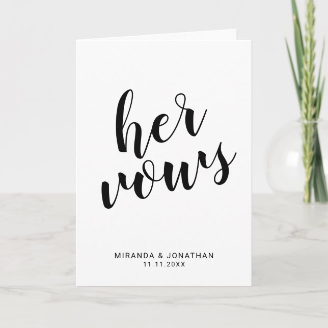 "Ihre Stimme" elegante schwarze und weiße Hochzeit (Vorderseite)