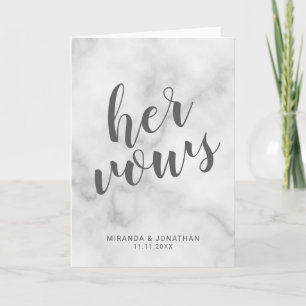 "Ihre Stimme" eleganter weißer Marmor-Hochzeitssän