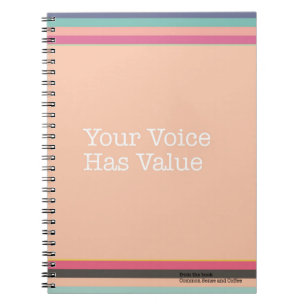 Ihre Stimme hat Wert-Notizbuch Notizblock