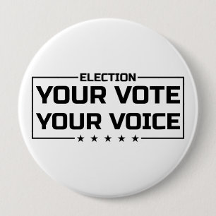 Ihre Stimme Ihr schwarzer Schriftart Button