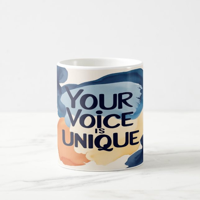 Ihre Stimme ist die einzigartige Option 2 Kaffeetasse (Mittel)
