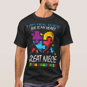 Ihre Stimme Mein Herz Great Niece Autismus Awarene T-Shirt