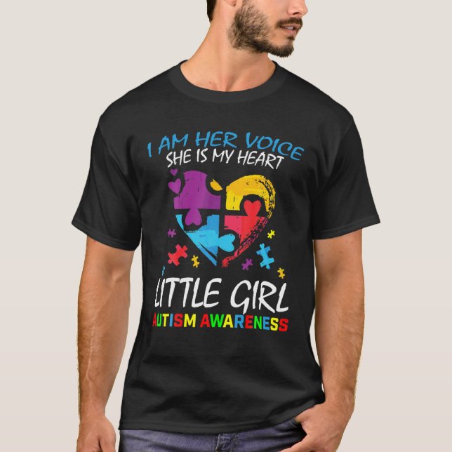 Ihre Stimme Mein Herz kleine Mädchen Tochter Autis T-Shirt (Vorderseite)