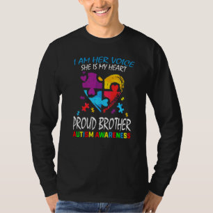 Ihre Stimme Mein Herz Schwester Autismus Bewusstse T-Shirt
