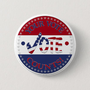 Ihre Stimme zählt Karo USA Mark VOTE Button