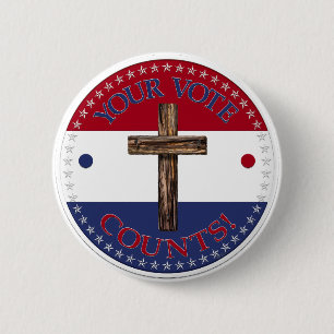 Ihre Stimme zählt mit Kreuz Button