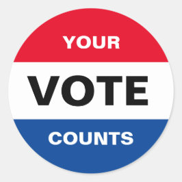 Ihre Stimme zählt Runder Aufkleber
