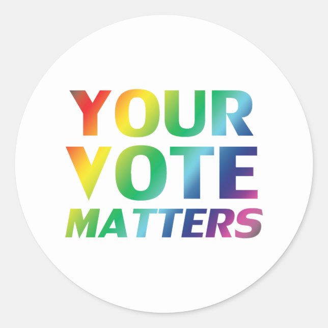 "Ihre Stimme zählt" Stolz lgbtq lgbt Aufkleber (Vorderseite)