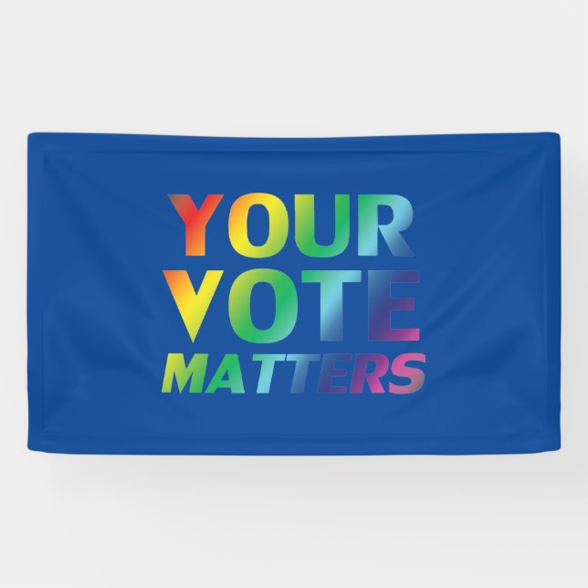 Ihre Stimme zählt - Stolz lgbtq lgbt Regenbogen bl Banner (Horizontal)