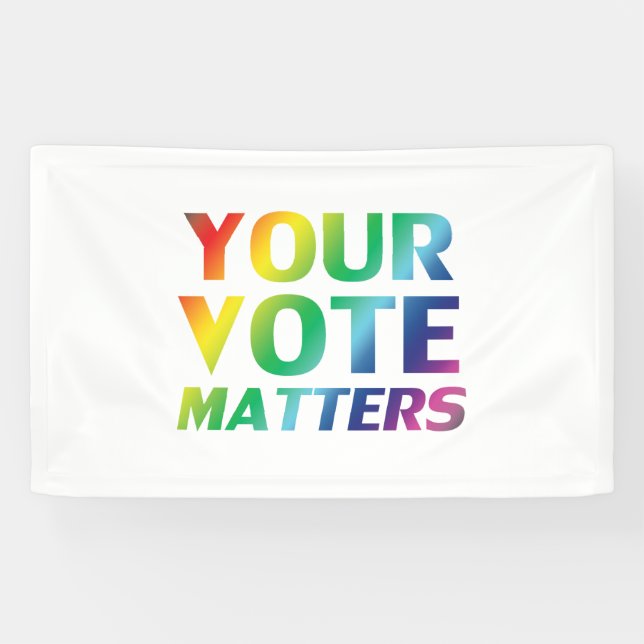 Ihre Stimme zählt - Stolz lgbtq lgbt regenbogen we Banner (Horizontal)
