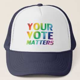 "Ihre Stimme zählt" Stolz-Regenbogenfarben - was Truckerkappe