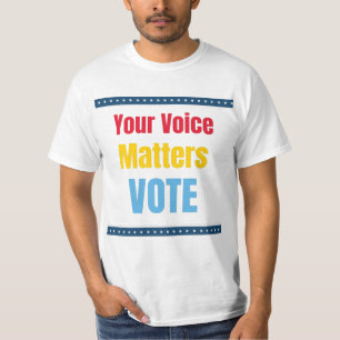 Ihre Stimme zählt - T - Shirt abstimmen