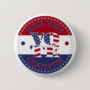 Ihre Stimme zählt USA Flag V O T E! Button