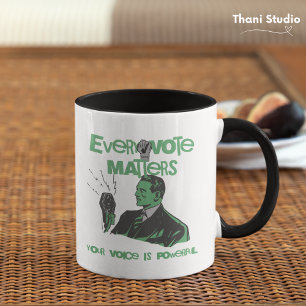 Ihre Stimme zählt Wahlen Politisches Grün gedruckt Tasse
