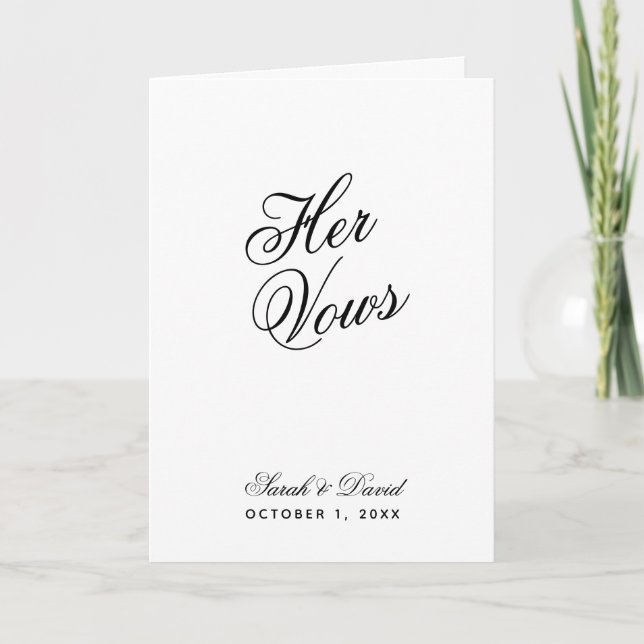 Ihre Stimmen Minimalistisches einfaches Hochzeitbu Karte (Vorderseite)