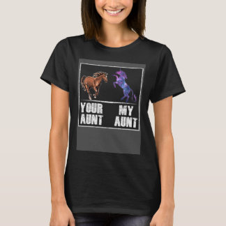 Ihre Tante Pferd Meine Tante Einhorn Nichte Neff T-Shirt