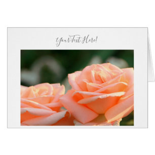 Ihre Text Prächtige Creme-Rosen-Blumen-Grußkarte