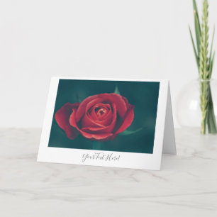 Ihre Text Prächtige rote Rose Blumen Grußkarte Karte