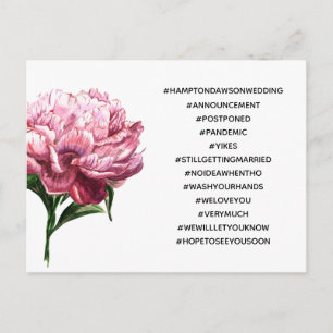 Ihre Top-12-Hashtags Verschobene Hochzeit Pfingstr Postkarte