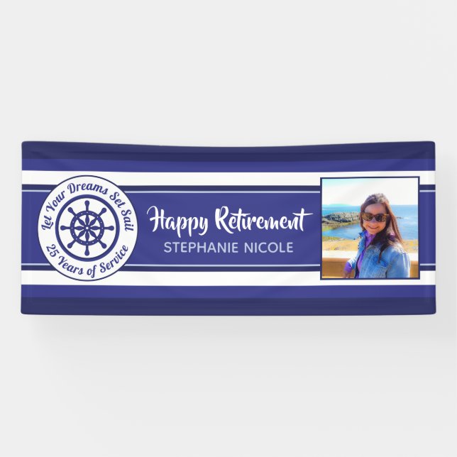 Ihre Träume Set Sail Nautical Foto Rente gelassen Banner (Horizontal)