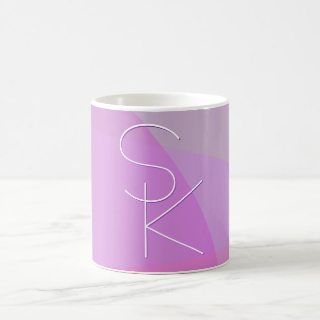 Ihre Überschneidungsinitiativen | Moderne rosa Geo Kaffeetasse (Mittel)