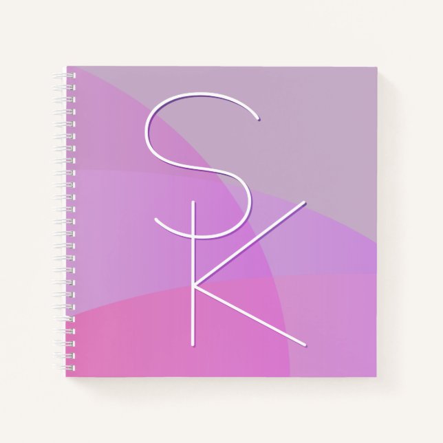 Ihre Überschneidungsinitiativen | Moderne rosa Geo Notizbuch (Vorderseite)