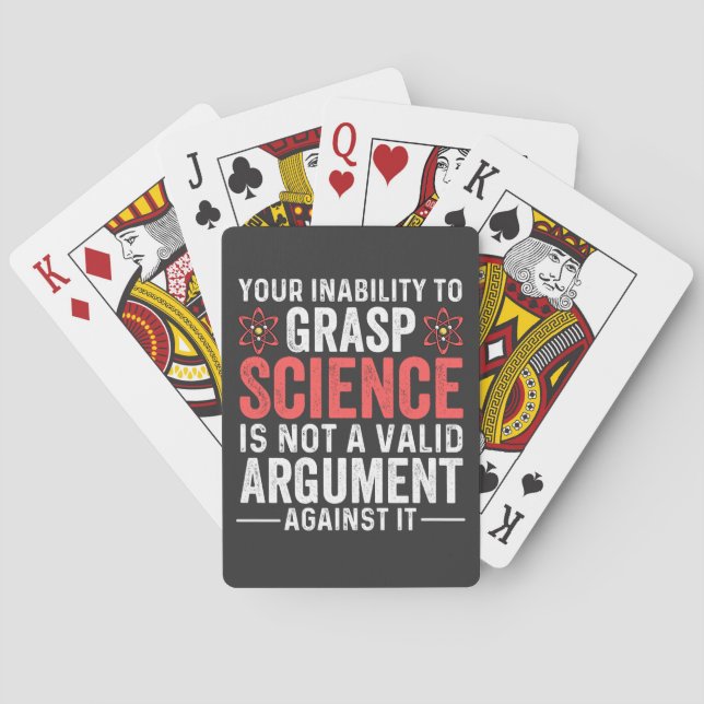 Ihre Unfähigkeit, Wissenschaft zu erfassen, ist ke Spielkarten (Rückseite)