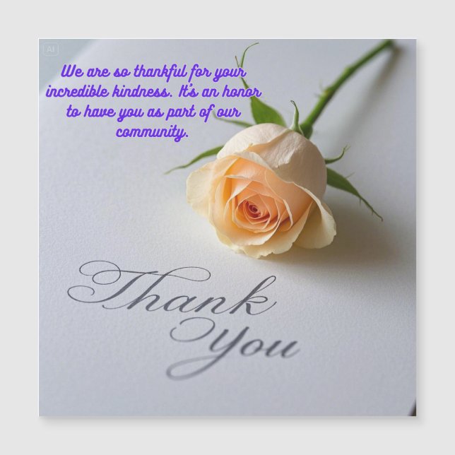 Ihre Unterstützung bedeutet alles Magnetkarte (Vorderseite)