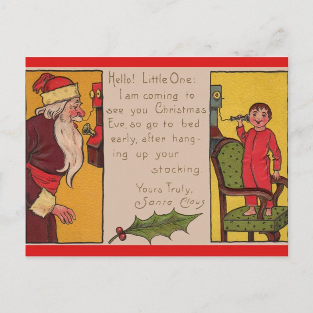 Ihre wahre Frau, der Weihnachtsmann Postkarte (Vorderseite)
