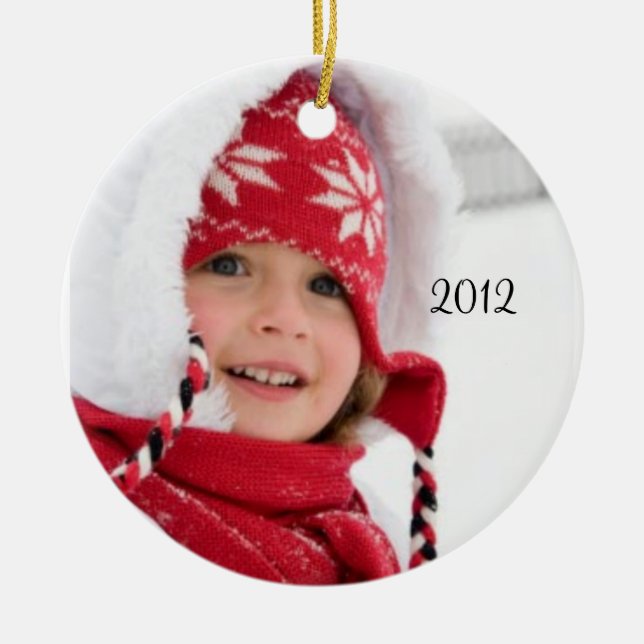 Ihre WeihnachtsFoto-Verzierung Keramikornament (Vorne)