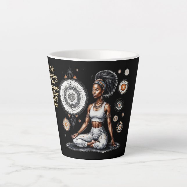 Ihre Weisheit selbst regiert Latte-Tasse Milchtasse (Vorderseite)