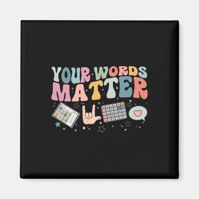 Ihre Worte Problem Speech Therapie Sprache Patholo Magnet (Vorne)