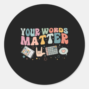 Ihre Worte Problem Speech Therapie Sprache Patholo Runder Aufkleber