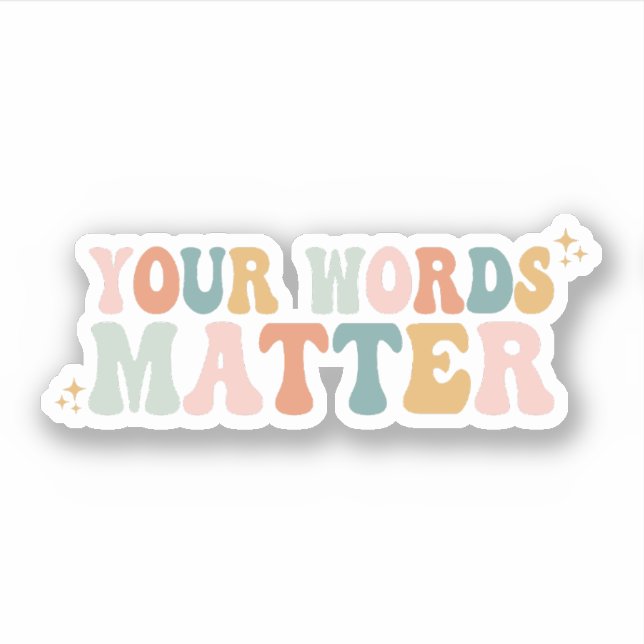 Ihre Worte sind wichtig | Speech Therapy Gift Aufkleber (Vorderseite)