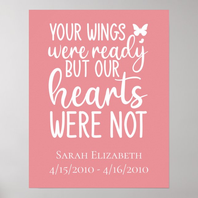 Ihre Wünsche waren bereit, aber unsere Herzen ware Poster (Vorne)