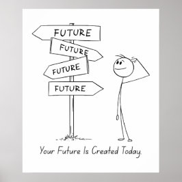 Ihre Zukunft ist heute geschaffen - Motivierend Po Poster