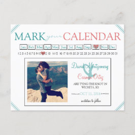 Ihren Kalender Save the Date Postkarte markieren