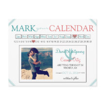 Ihren Kalender Save the Date Postkarte markieren