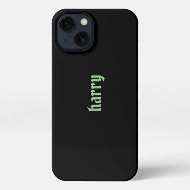 Ihren Namen schwarz iPhone Hülle (Rückseite)