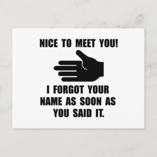 Ihren Namen vergessen Postkarte