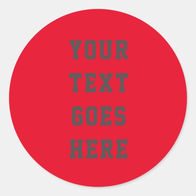 Ihren Text hier ändern Persönlicher Text Runder Aufkleber (Vorderseite)