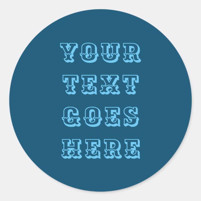 Ihren Text hier ändern Persönlicher Text Runder Aufkleber (Vorderseite)