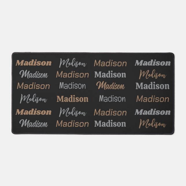 IHRER Name Wiederholt benutzerdefinierte Schreibtischunterlage (Vorderseite)