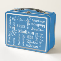 IHRER Name Wiederholte benutzerdefinierte Lunchbox